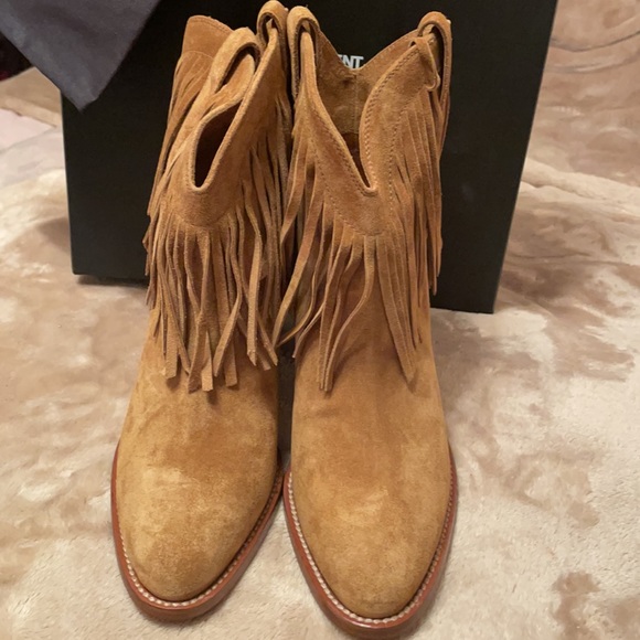 NWT YSL- Saint Laurent Fringe Boots - Picture 3 of 11